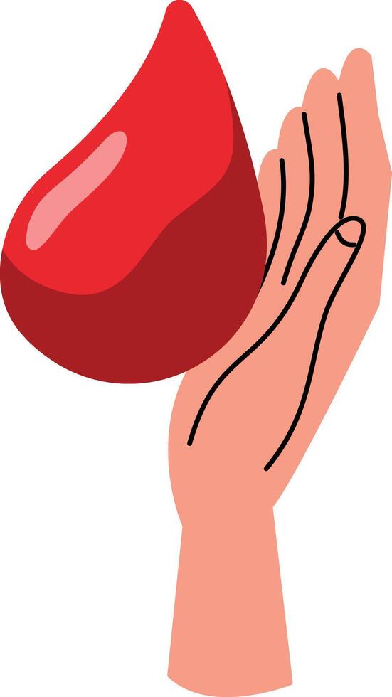 Medical Blood Donor Icon Isolated on White Background. vector