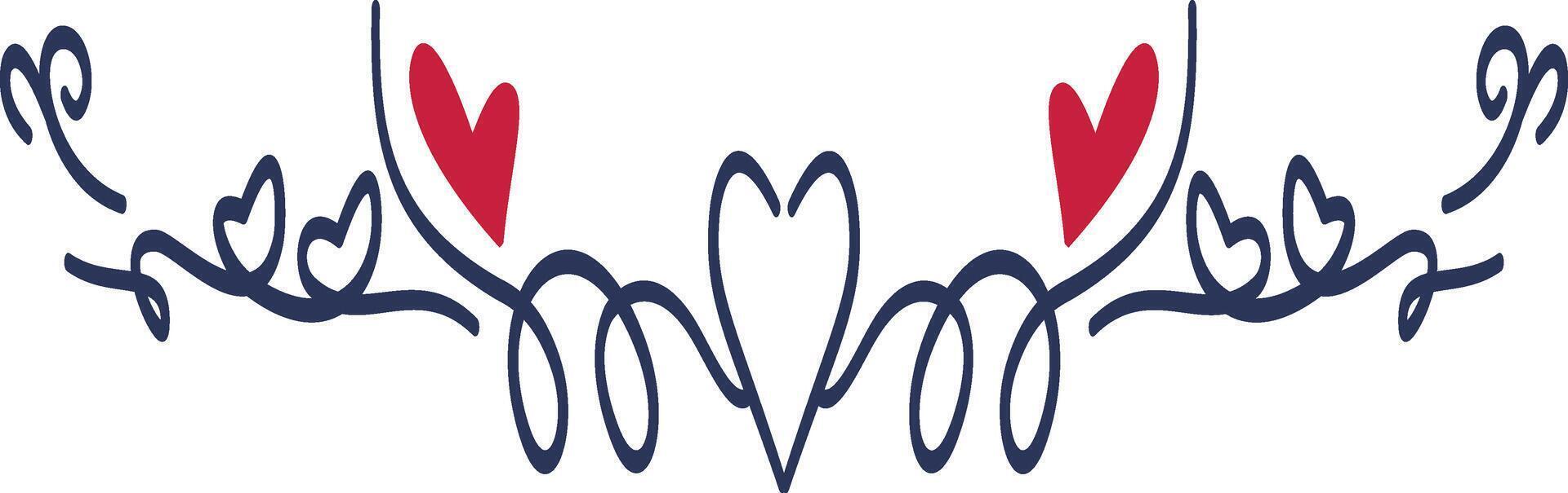 Romantic Dividers Element. vector