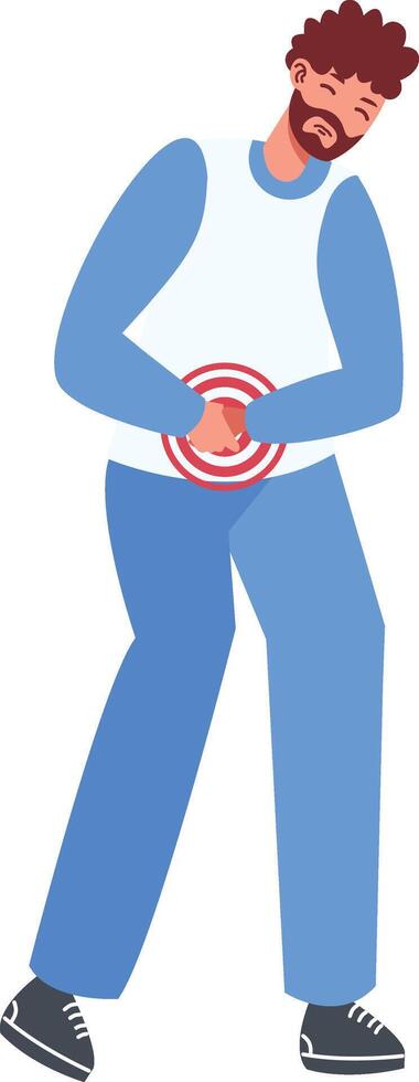 Illustration of Men with Pain vector