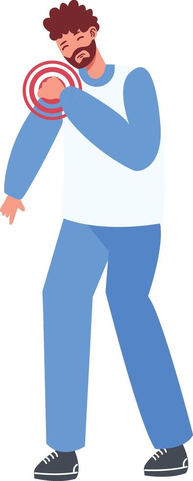 Illustration of Men with Pain Isolated on White Background vector