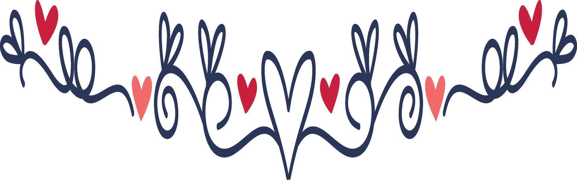 Romantic Dividers Element with Simple Design vector