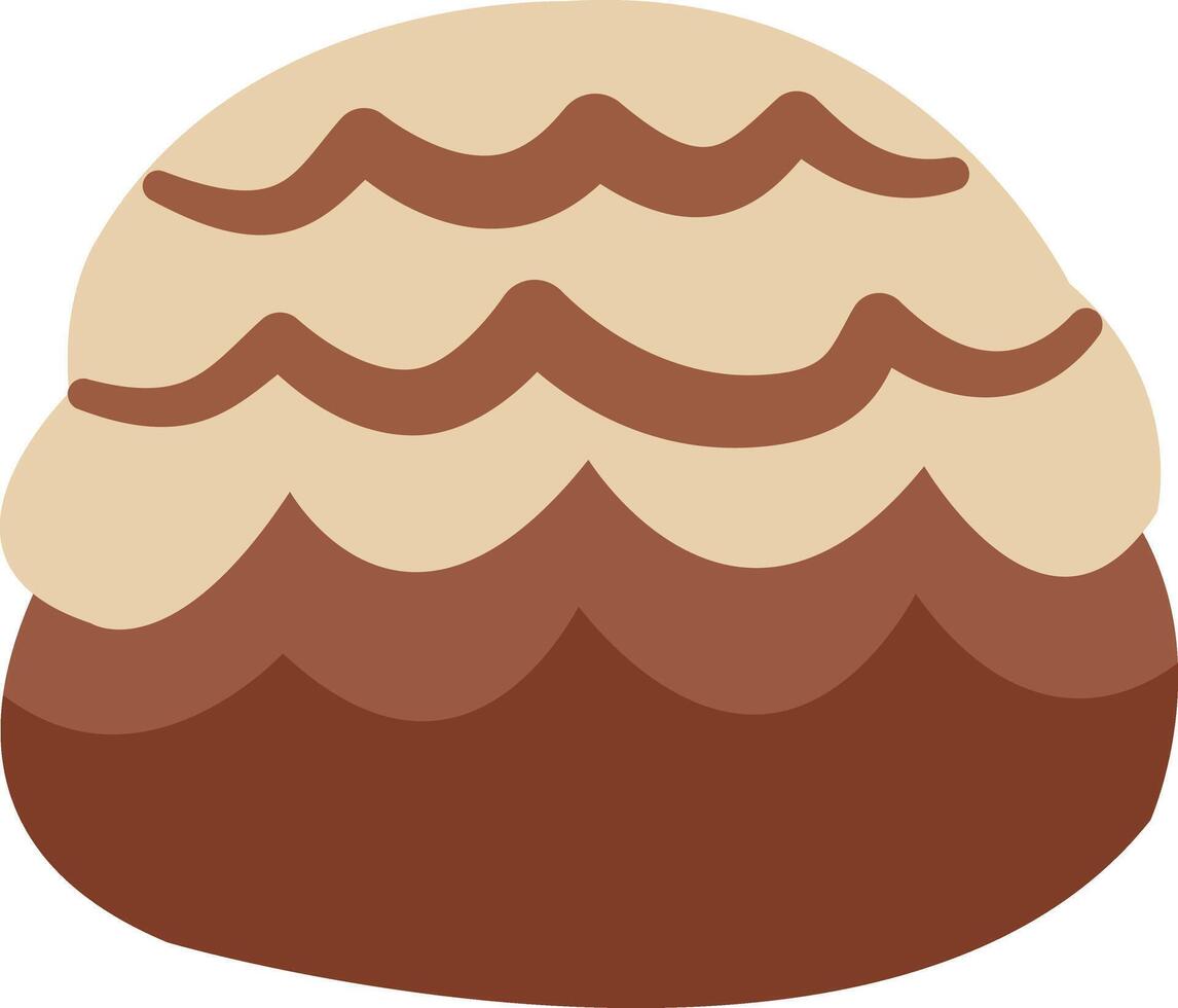Chocolate Cake Illustration in Cartoon Design vector
