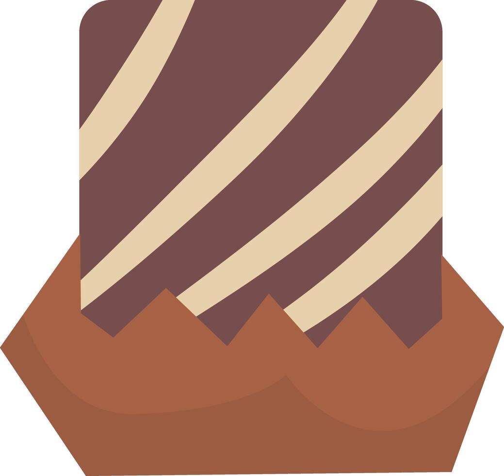 Chocolate Cake Illustration with Flat Cartoon Design vector