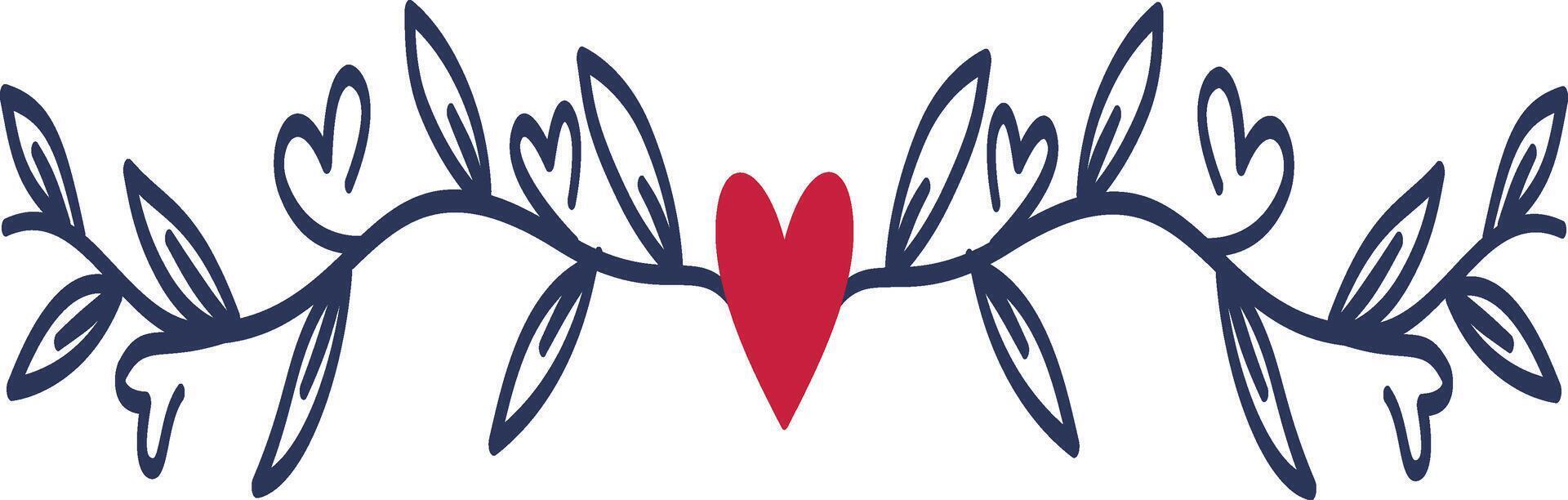 Romantic Dividers Element with Cartoon Design vector