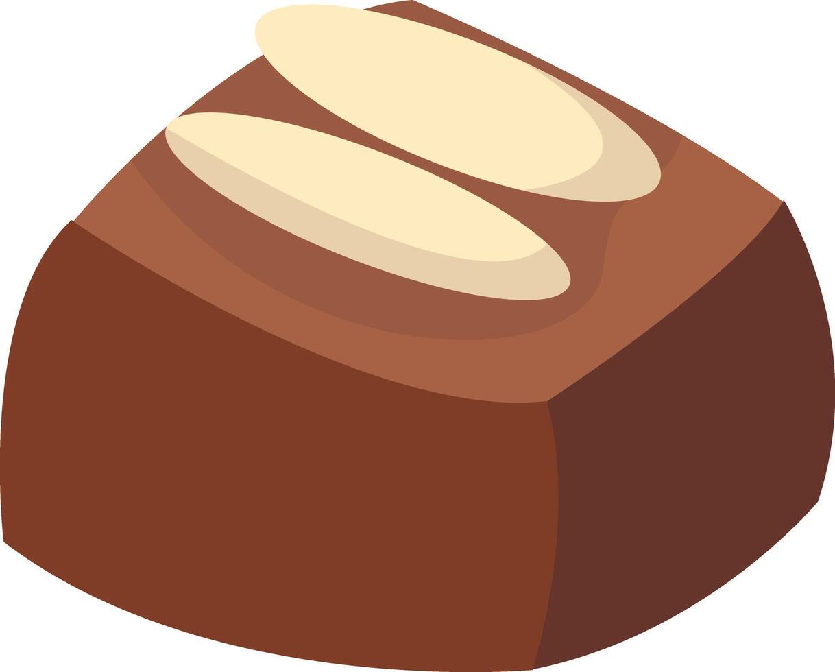 Chocolate Cake Illustration on White Background vector