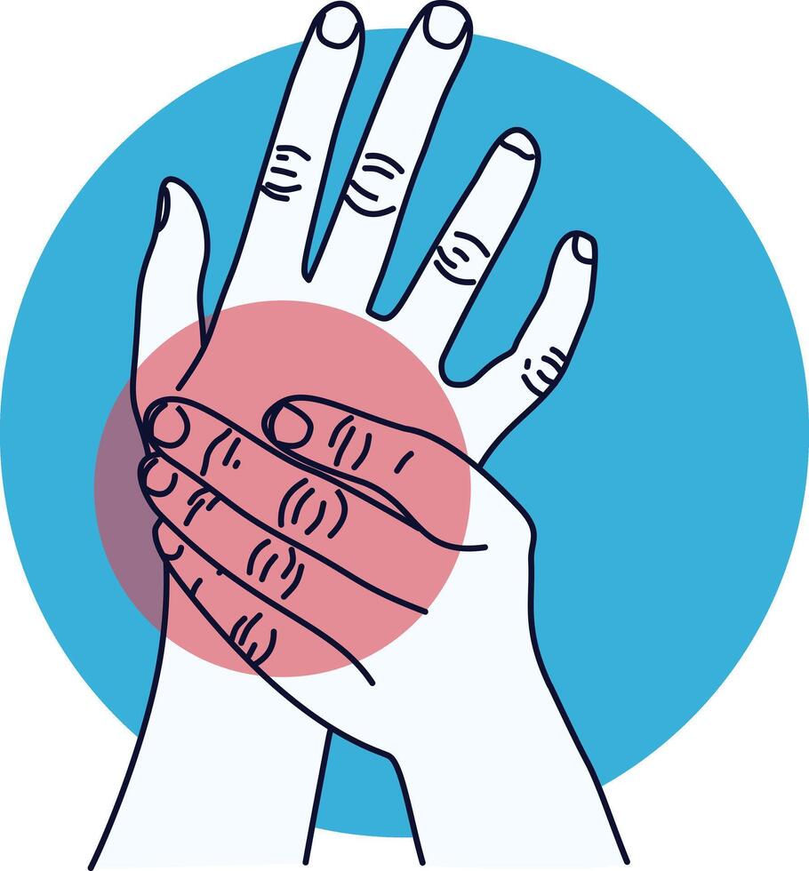 Hand and Leg Pain Cartoon Illustration vector