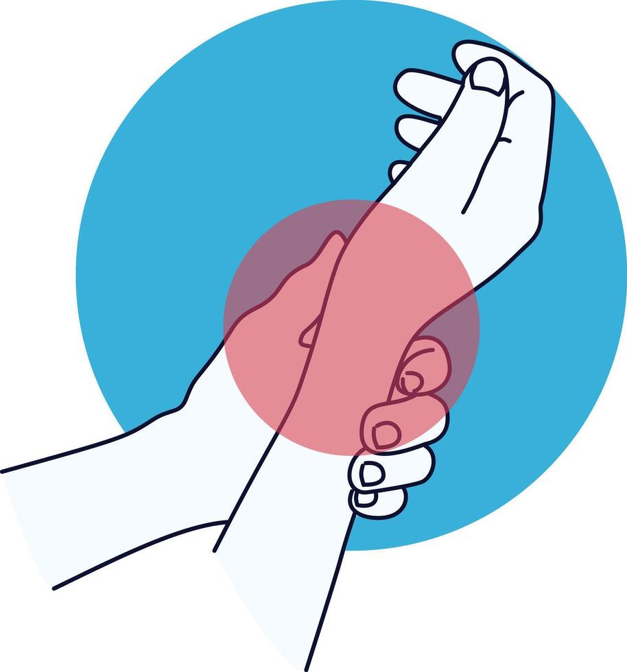 Hand and Leg Pain Illustration on White Background vector