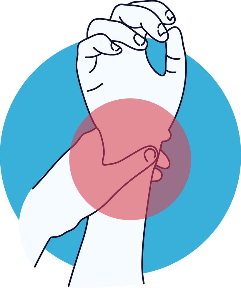 Hand and Leg Pain Illustration. vector