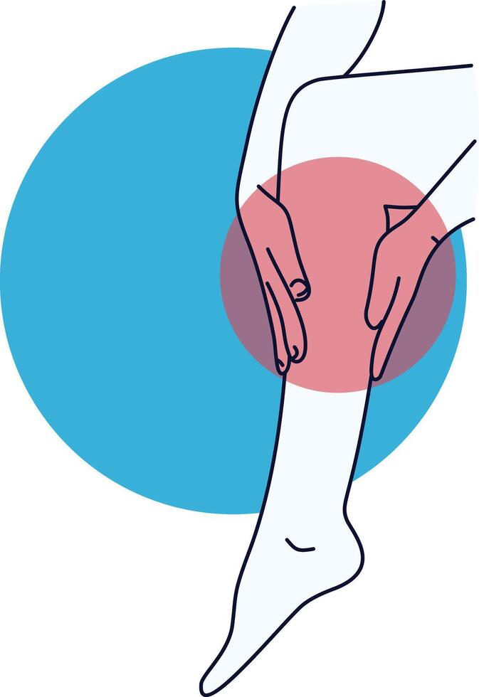 Hand and Leg Pain Illustration in Flat Design vector