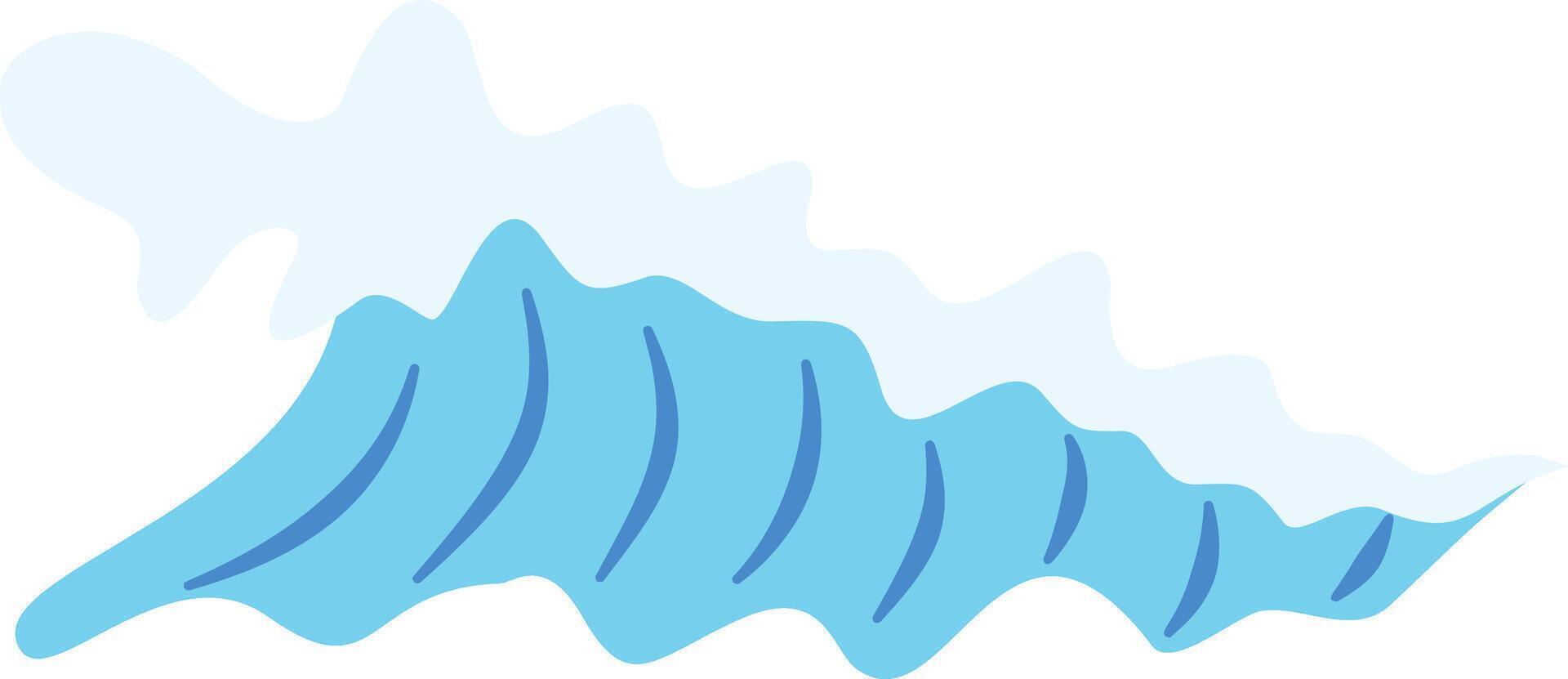 Ocean Waves Illustration in Flat Design vector