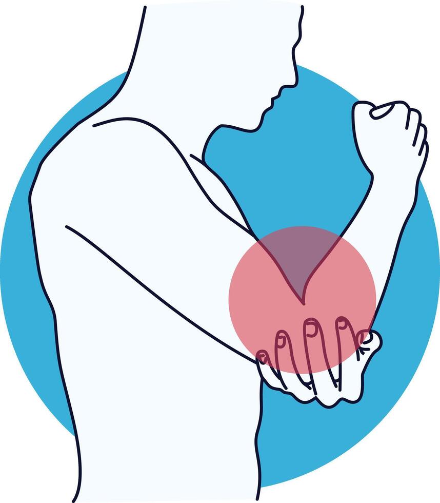 Hand and Leg Pain Illustration on White Background. vector
