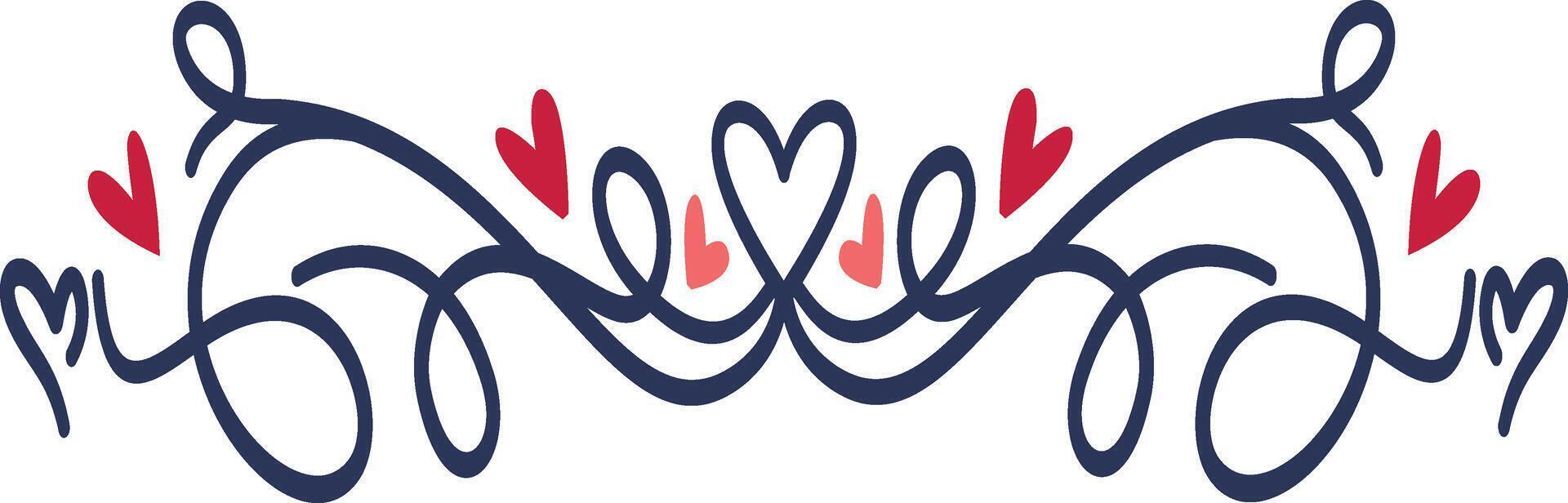 Romantic Dividers Element in Simple Design. vector
