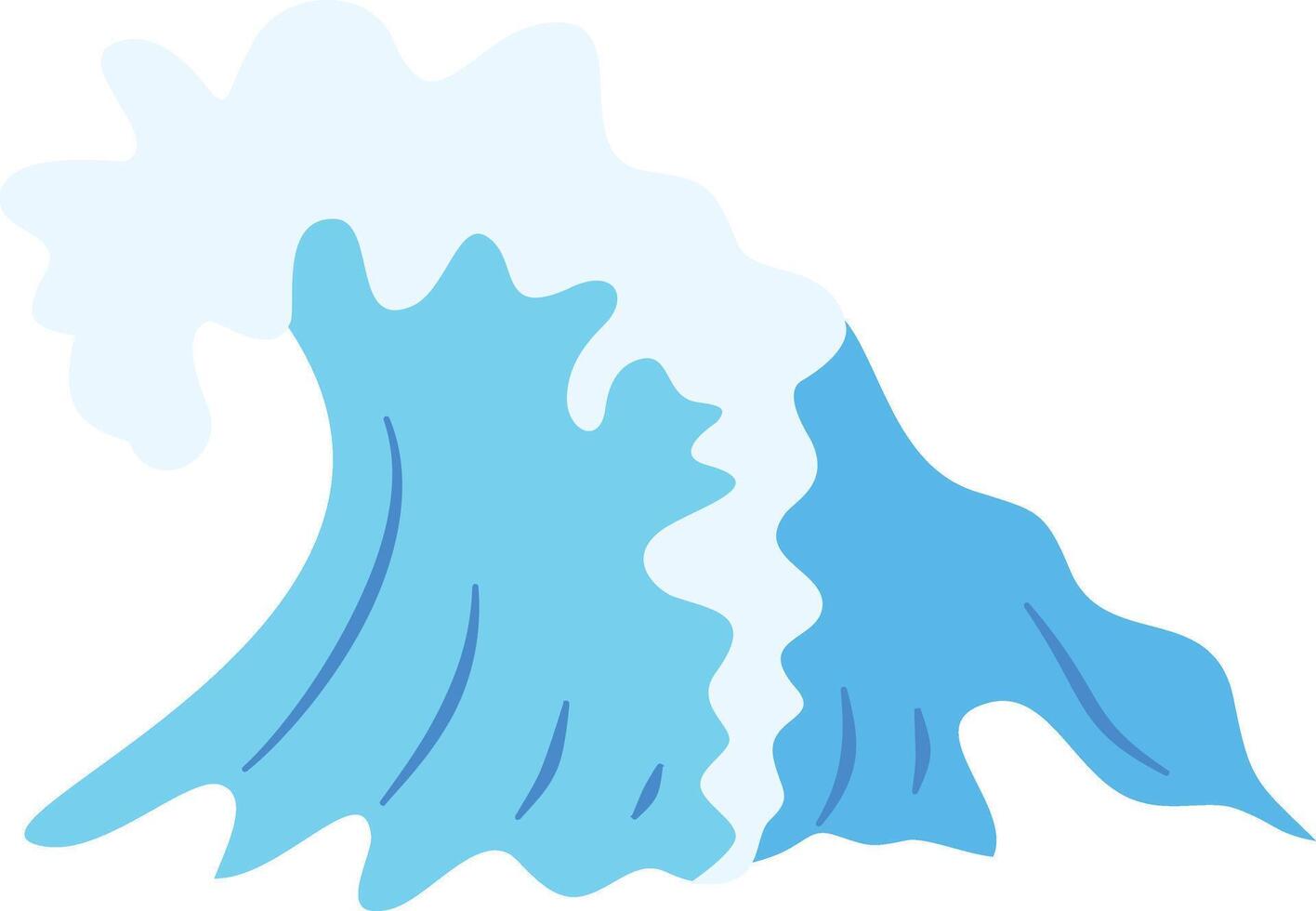 Ocean Waves Illustration in Cartoon Design vector
