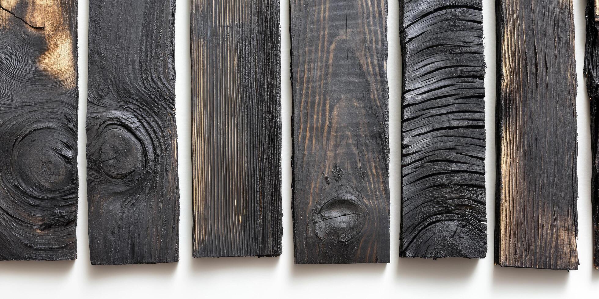 A group of wood pieces with different types of wood photo
