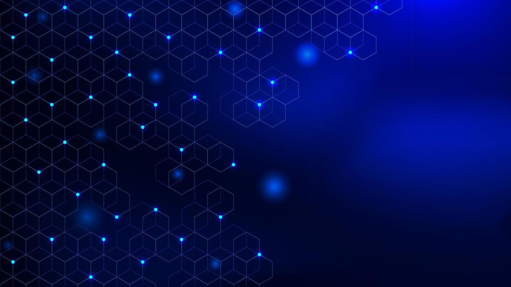 Abstract technology design with hexagon pattern. Big data visualization ...