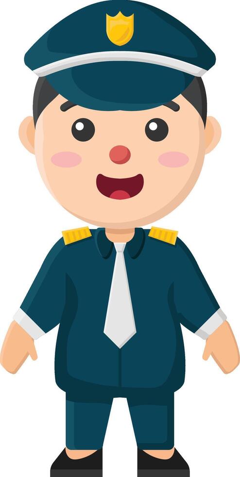character labour day profession illustration cartoon work uniform staff employment police justice vector