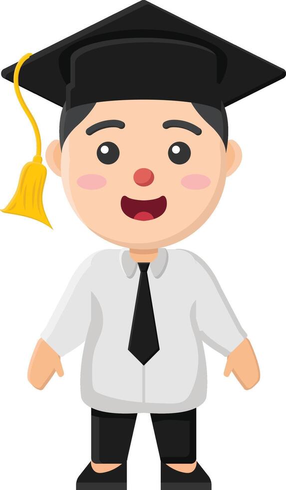 character academic diploma campus education uniform job collage graduation animation illustation art vector