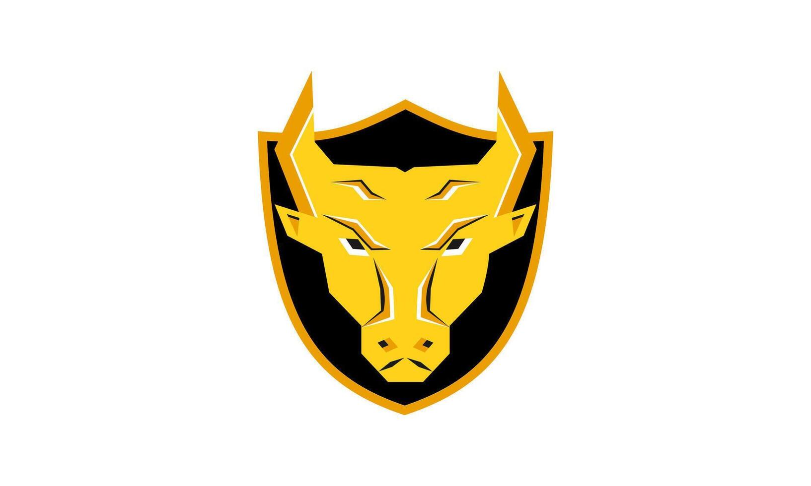 Bull Head Badge Logo Template vector