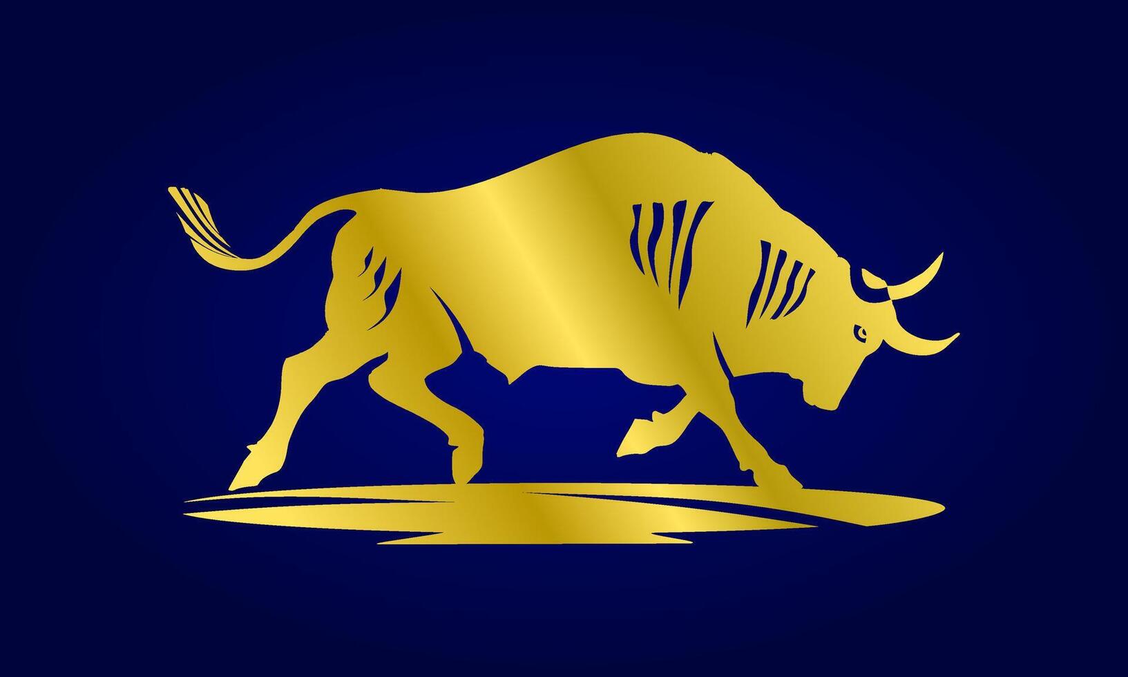 Bull Running Logo Design vector