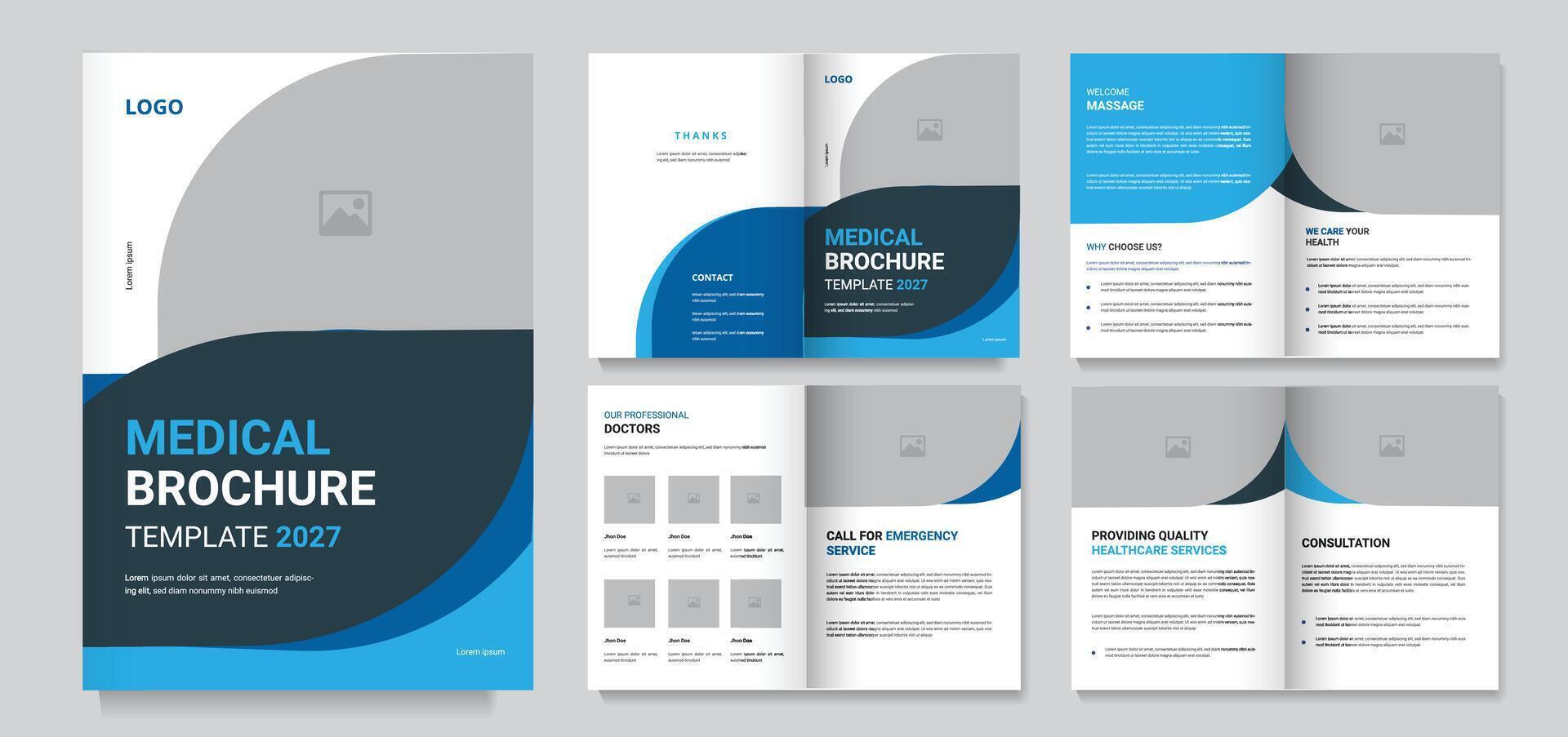 Medical Healthcare Brochure design template layout, brochure design vector
