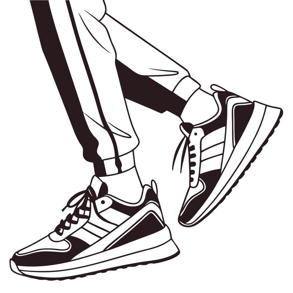 sport shoes illustration vector