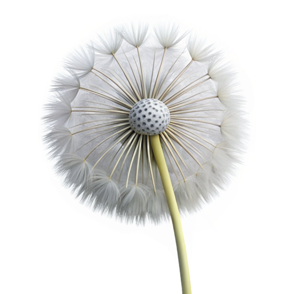 elegant artistic Single dandelion seed head premium png