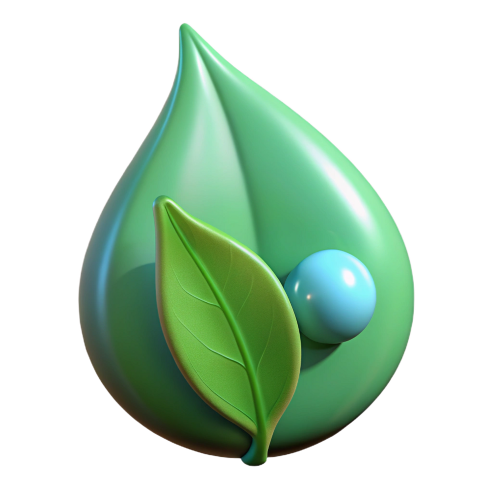 beautiful artistic Single dewdrop on a green leaf genuine png