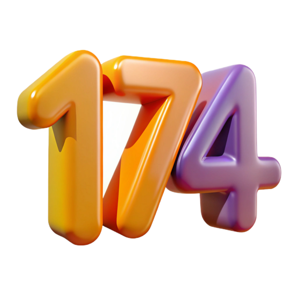 elegant abstract Number one, digit, professional png