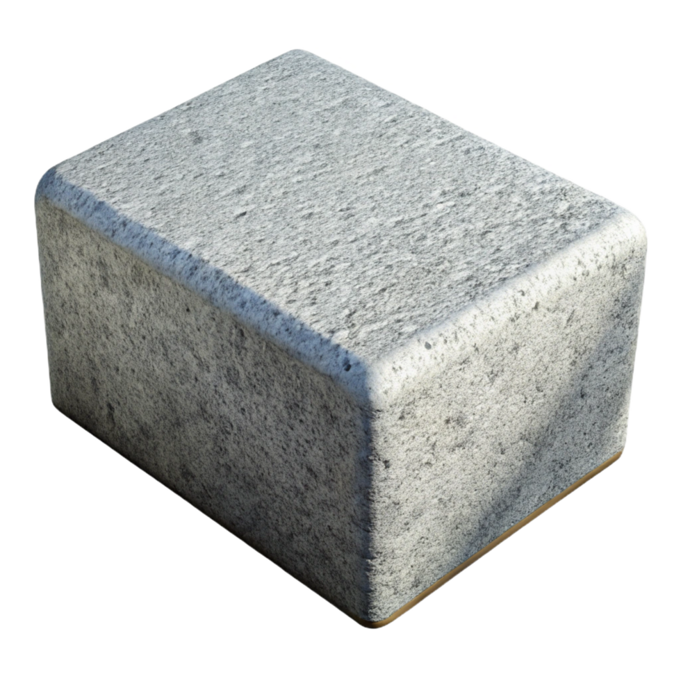 radiant renaissance Concrete block, textured surface, NO BACKGROUND with Transparent Background. perfect clarity png