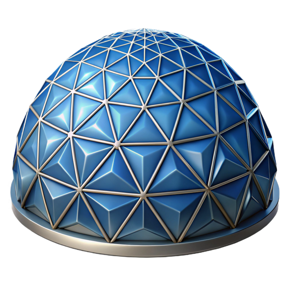 beautiful traditional Architectural rendering of a geodesic dome NO BACKGROUND with Transparent Background. flawless png
