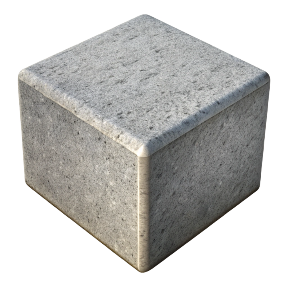 serene standout Concrete block, textured surface, NO BACKGROUND with Transparent Background. png