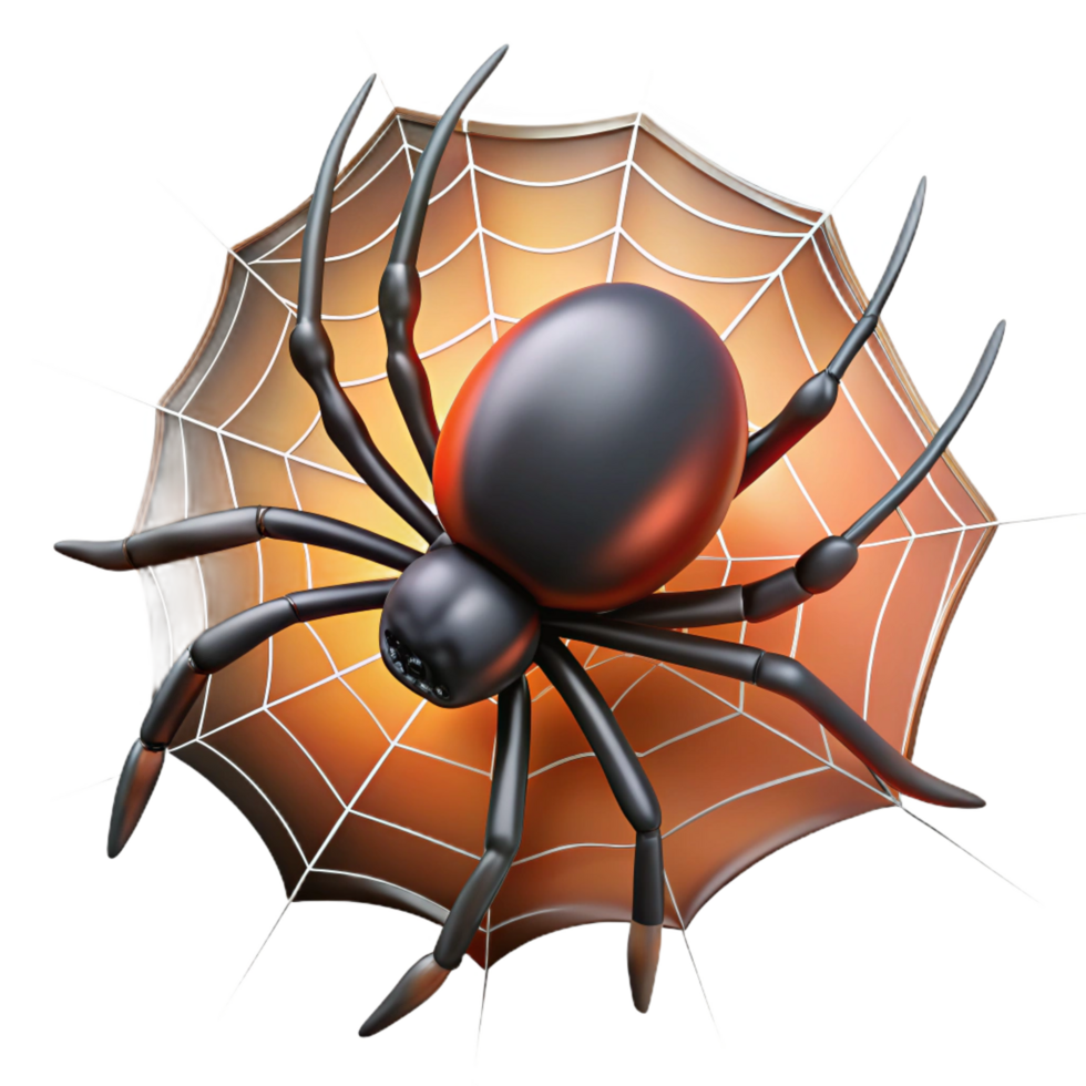 bold majestic A spider, spinning a web. NO BACKGROUND with Transparent Background. elite png