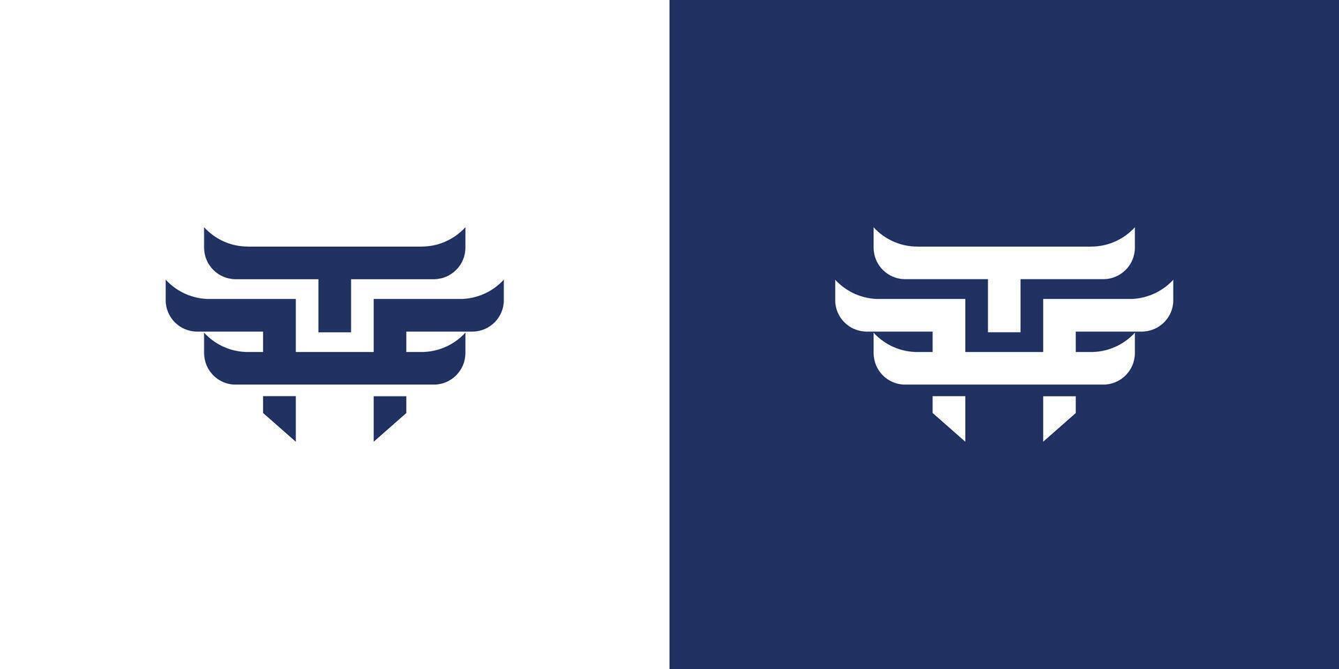 Lettermark t f f logo design vector