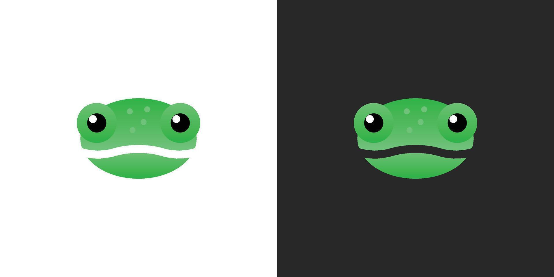 Frog logo design vector