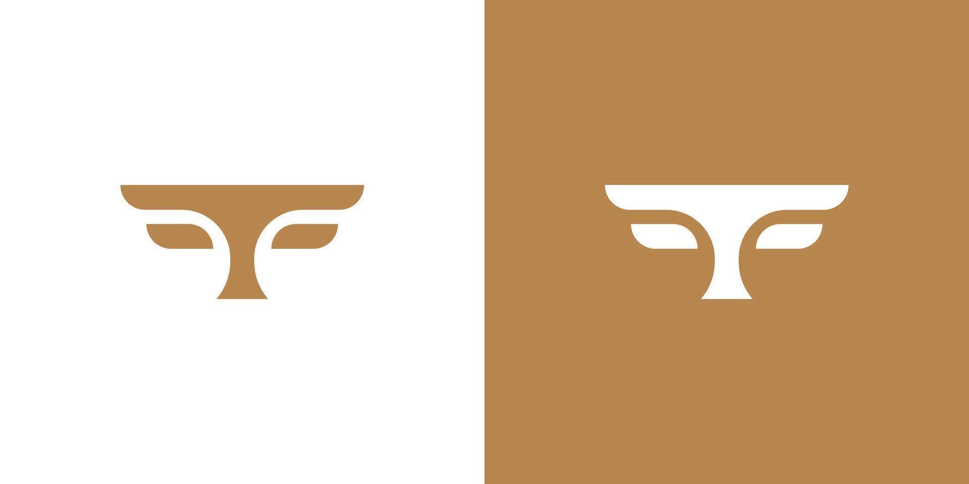 Letter t f f logo design vector