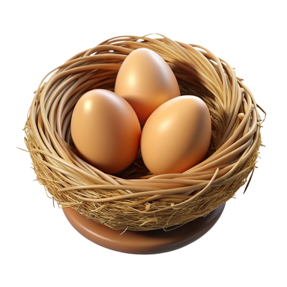 spectacular rustic Bird's nest NO BACKGROUND with Transparent Background. 4K png