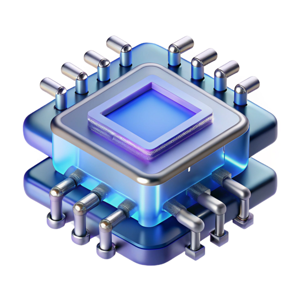 dreamy mesmerizing Quantum computer processor, intricate design NO BACKGROUND with Transparent Background. artisan png