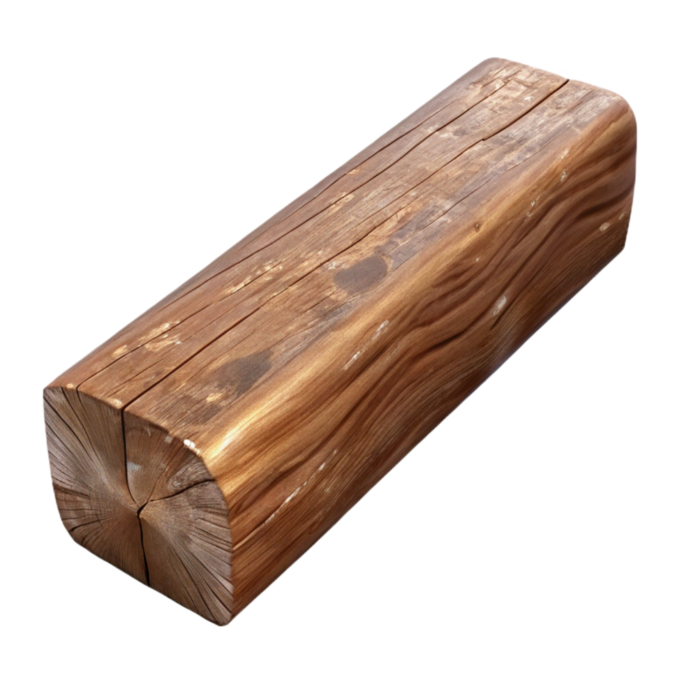 melancholic extraordinary Wooden beam, weathered grain, NO BACKGROUND with Transparent Background. sharp png