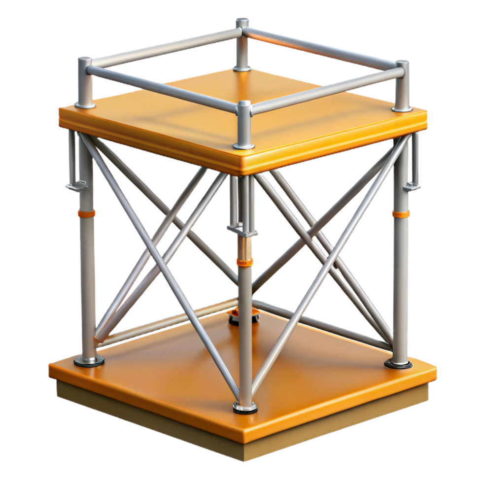 dreamy mesmerizing Scaffolding platform NO BACKGROUND with Transparent Background. masterfully captured png
