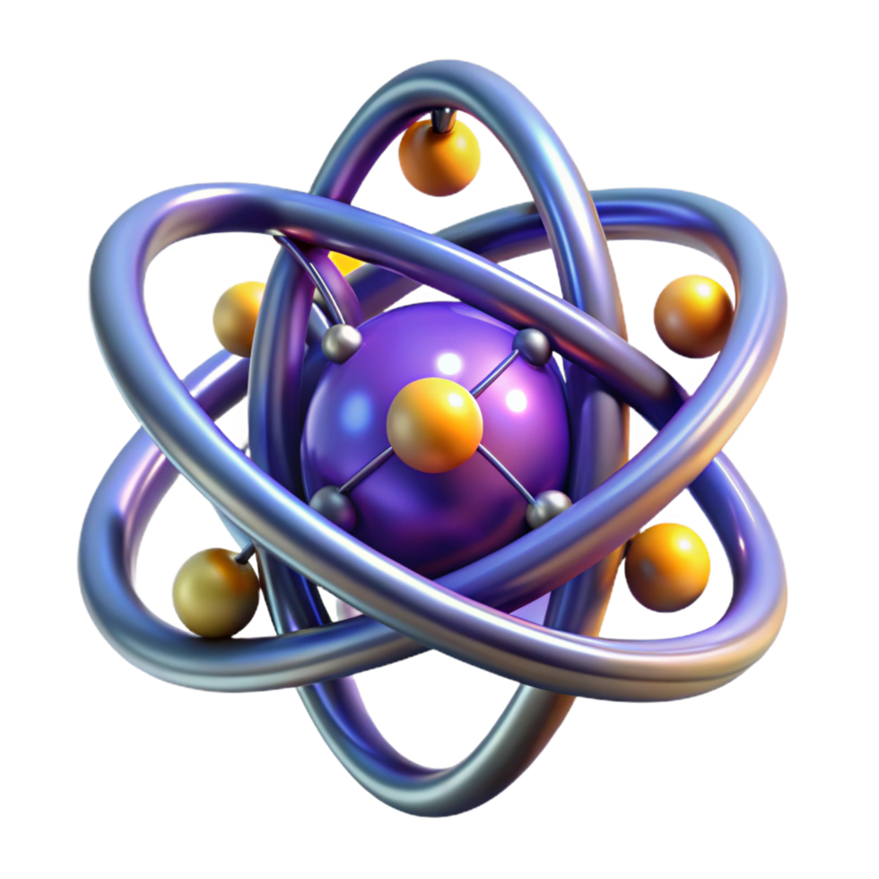 calm gorgeous Quantum entanglement device with glowing particles. NO BACKGROUND with Transparent Background. perfect clarity png