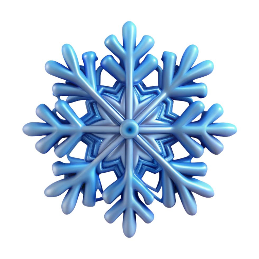 bold sumptuous A single, intricate snowflake, with magical patterns. NO BACKGROUND with Transparent Background. premium png