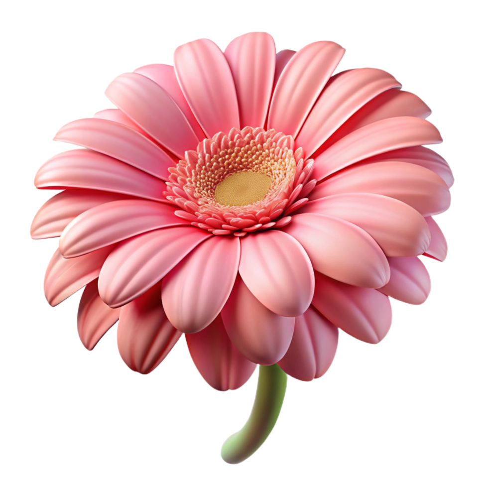 beautiful futuristic Single gerbera daisy, pink NO BACKGROUND with Transparent Background. elite png