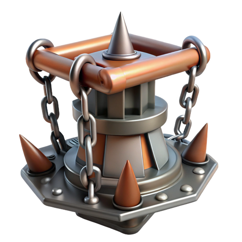 exemplary abstract A stylized, iron maiden torture device. NO BACKGROUND with Transparent Background. genuine png