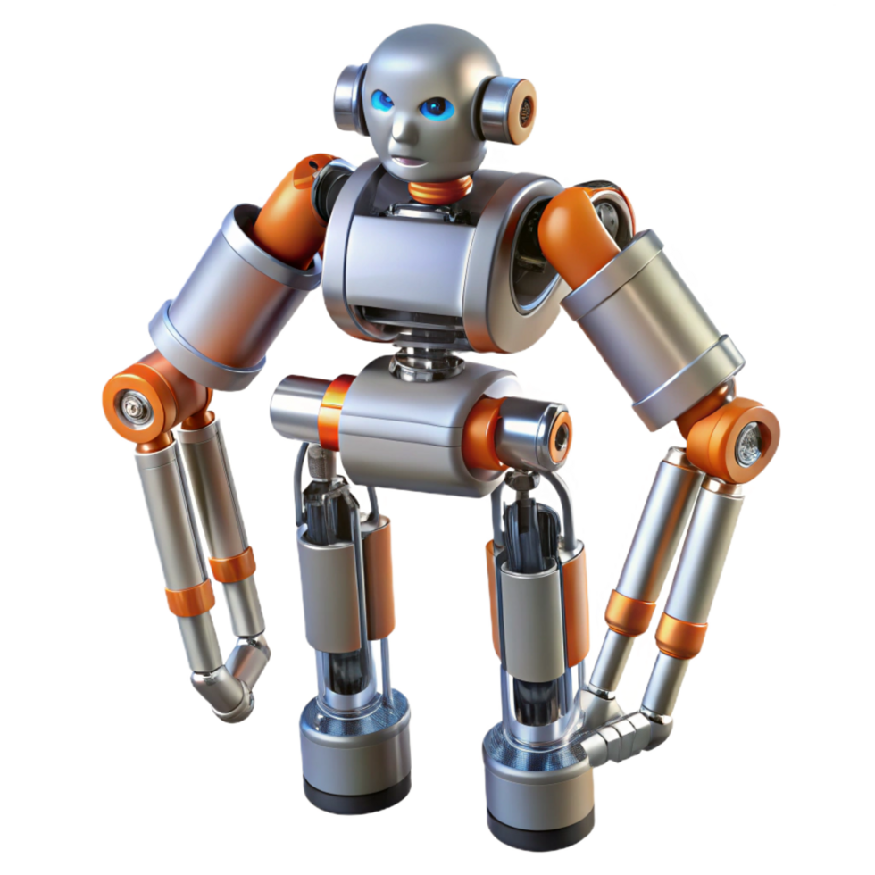 glorious energetic baroque Robotic exoskeleton with hydraulic actuators NO BACKGROUND with Transparent Background. refined png