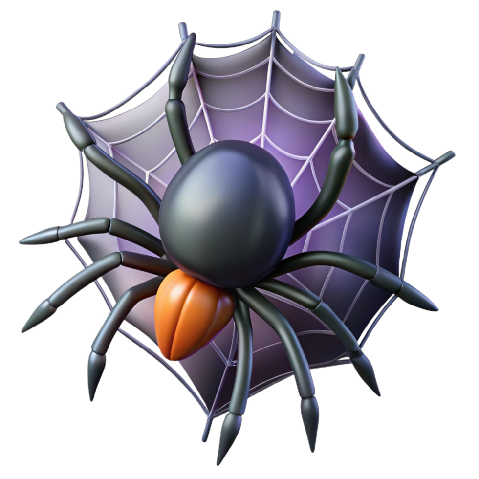 majestic acclaimed A spider, spinning a web. NO BACKGROUND with Transparent Background. png