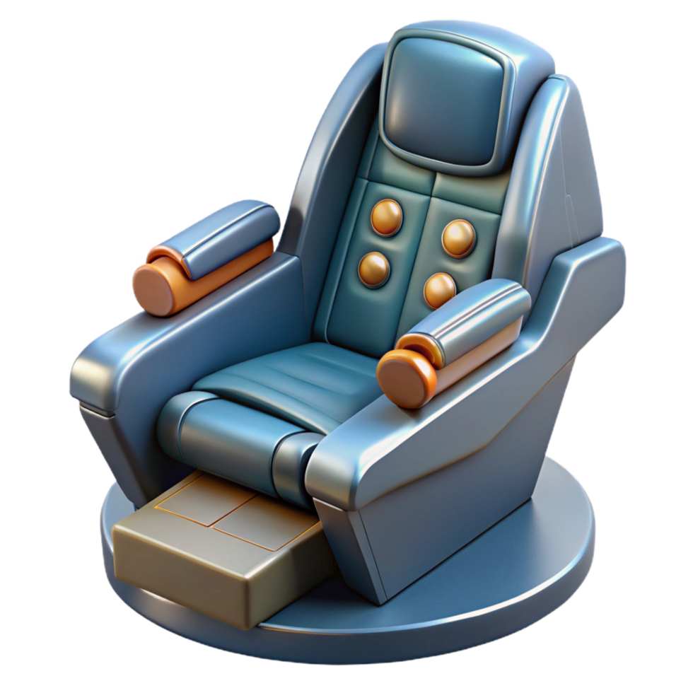 gorgeous peaceful urban Spaceship cockpit chair with control sticks NO BACKGROUND with Transparent Background. impeccable png