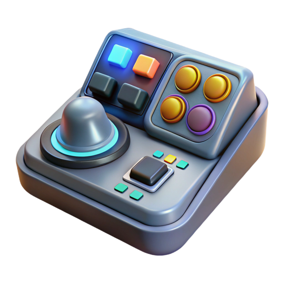 distinguished avant-garde Spaceship control panel with glowing buttons NO BACKGROUND with Transparent Background. premium png