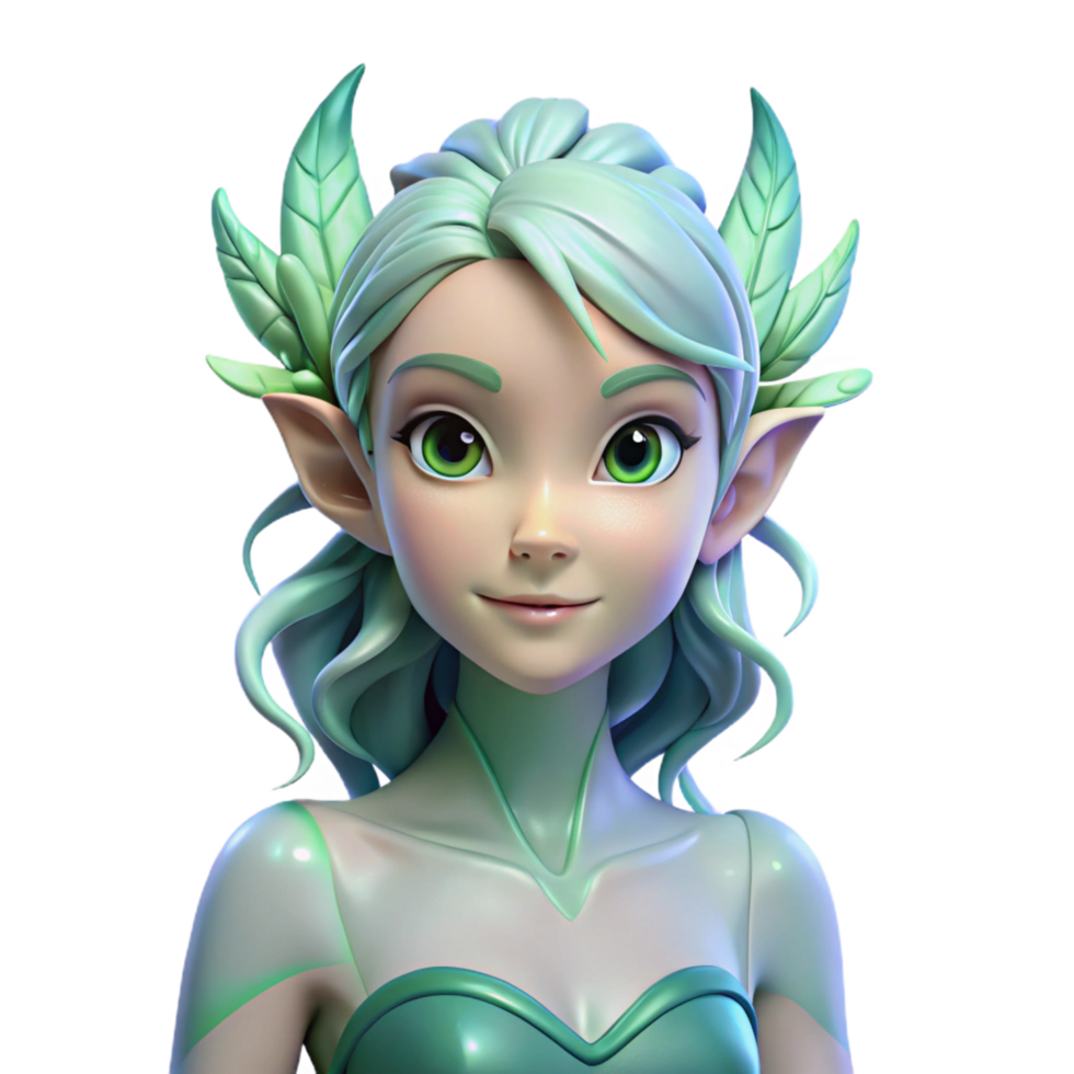 elegant unparalleled Nymph, beautiful nature spirit, NO BACKGROUND with Transparent Background. png