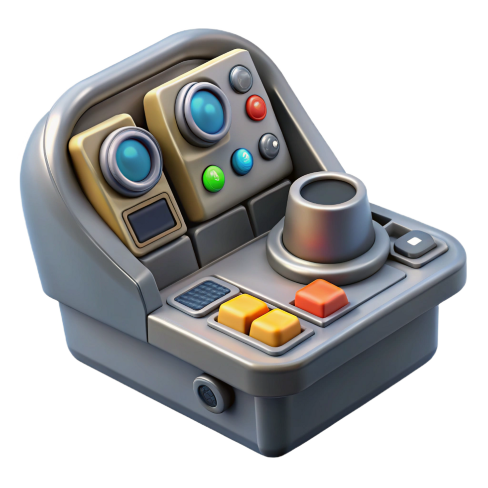 calm dramatic Detailed model of a spaceship cockpit control panel NO BACKGROUND with Transparent Background. gallery standard png