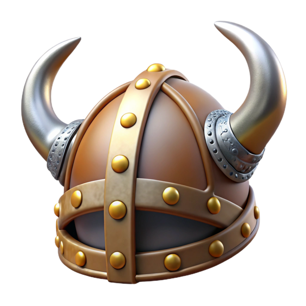 dramatic energetic tropical A horned viking helmet, adorned with intricate carvings. NO BACKGROUND with Transparent Background. 8K png
